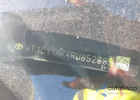 2024 Toyota Camry Le z USA, uszkodzony, nr VIN 4T1C11AK4RU852885